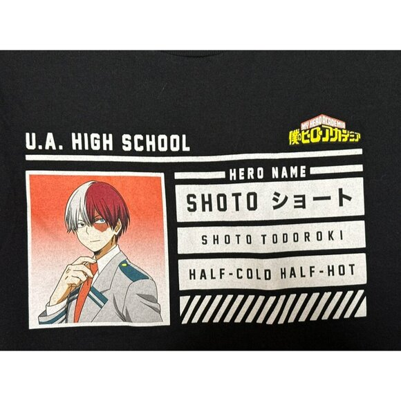 Shoto Todoroki UA High School My Hero Academia Mens Medium Graphic T-Shirt - Picture 4 of 6